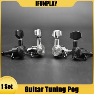 Guitare 6pcs Auto verrouillé String String Guitar Tuning Pegs Keys Taillers Machine Heads for St TL Electric Acoustic Guitar Chrome Black Chrome