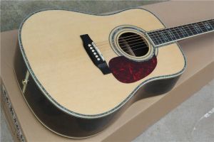 Guitarra Fábrica de guitarras chinas personalizada nueva guitarra acústica con tapa de abeto macizo modelo D 45 guitarra de 41 