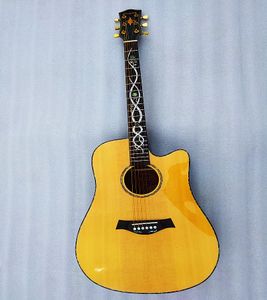 Guitarra personalizar Guitarra Acústica Derecha Cuerpo hueco de 6 cuerdas