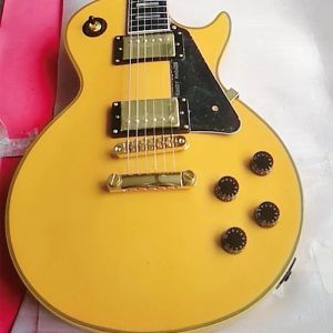 Guitare personnalisée LP Randy Rhoads Couleur jaune personnalisée Jaune Jaune Incru de guitare électrique