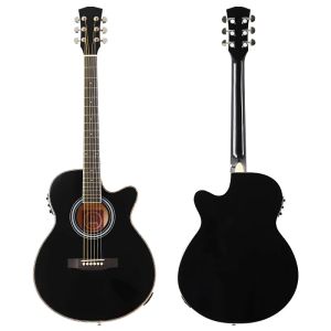 Guitare Folk Guitare Électrique Acoustique Guitare Mince Corps Guitare Folk Guitare Électrique 40 pouces Guitare Électrique Acoustique Sac Gratuit Accessoire