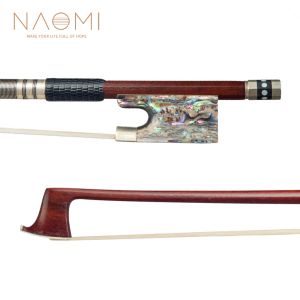 Guitare NAOMI Master Grade 4/4, archet de violon Pernambuco pleine taille avec grenouille d'ormeau, poignée confortable en peau de lézard, bâton à réponse rapide