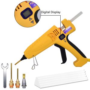 Arme à feu industriel Highpower Glue Gun Température réglable Affichage numérique, outils de maintenance de liaison Utilisez des bâtons de colle de 11 mm