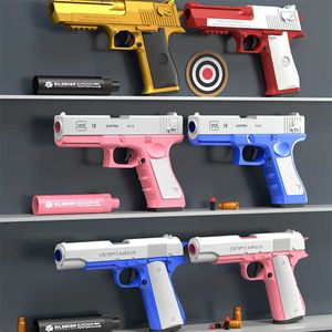 Gun Toys 18 Outdoor Party Pistols Toy Guns P85 Desert Eagle Soft Darts Bullets Airsoft Guns Sports de plein air Fun Shooting pour garçons T221105