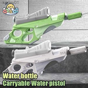 Pistolet Jouets Pistolet à eau électrique automatique bouteille extérieure portable grande capacité impulsion été plage bataille pistolets à eau enfants jouets pour enfants yq240314