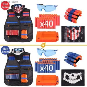 Pistolet kid kit tactical gilet kit nerf guns série recharge fstoyages reload clips tactical masque bracelet et lunettes de protection nerf gilet toysl2404