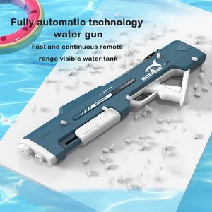 Pistolet Jouets Grande Capacité Absorption D'eau Automatique Pistolet À Eau Électrique JouetsManuel Tirant Manuel Ajoutant 3 Façons De Jouer Été Garçon Cadeau 230714