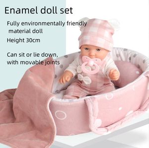 Conjunto de muñeca cómoda para recién nacido, conjunto de juguete de muñeca simulada, conjunto de muñeca bebé para niños, cumpleaños, Dr Dh4Wh