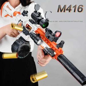 Gun Toys M416 Blaster Gun Toy Soft Bullet Toy Gun Manual Disparo automático Airsoft Cs Games Gel Ball Blaster Boys Arma Fake Gun Toy A2L2403