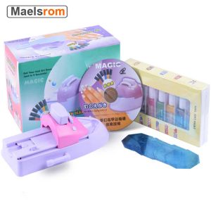 Guns Professional Nail Printer Manicure Art Impresión de bricolaje Hine Stamper Conjunto de estampas con regalo de metal de 6 piezas gratis