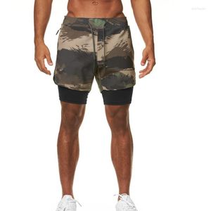 Gym Clothing 2 In 1 Quick Dry Men Sports Shorts Workout Training Fitness Jogging Pants Breathable High Elasticity