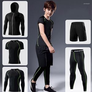 Gym Clothing Kid Sports Running Sets Boys Sport Suit Jogging Set Basketball Underwear Sportswear Tights Soccer Tracksuit Training Clothes