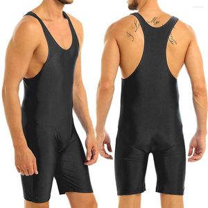 Vêtements de sport Plain Black Wrestling Singlets Haltérophilie Wear PowerLifting Suit One Piece Body Iron BOXING Fitness Skinsuit