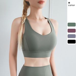 Vêtements de sport sans couture course soutien-gorge de sport Fitness sous-vêtements femmes Pilates Yoga Strappy vêtements actifs hauts de Sport