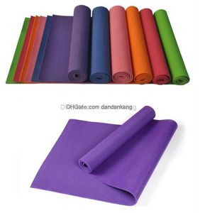 Tapis de yoga anti-dérapant en PVC pour salle de gym logo personnalisé en tissu écologique pliable 3mm tapis d'exercice Pilates camping en plein air coussins de jeu à domicile coussin en gros