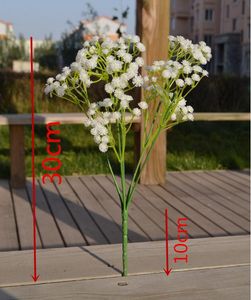 Gypsophila aliento de bebé flores artificiales PU flor planta hogar boda decoración flores decorativas ramo de novia decorat PF01