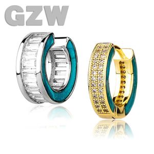gzw aretes creativos coloridos que brillan para hombres y mujeres transmisión en vivo aretes de diamantes cuadrados frescos clip de primavera y verano aretes de moda de uso diario