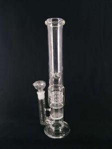 H: conduite d'eau en verre commune de 40 cm de haut et 18 mm pour fumer des bangs en verre