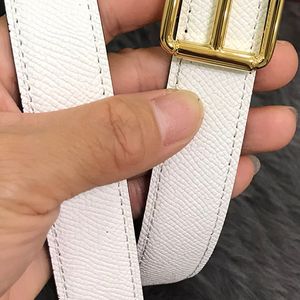 H cinturón 32MM hombre mujer cinturón diseñador Pareja cinturón diseñador piel de becerro real hecha de acero titanio chapado en oro regalo de aniversario Marca de lujo con caja 006
