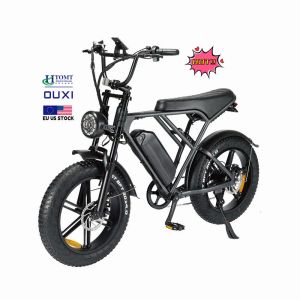 H9 V8 2.0 VILLE ELECTRIC CITY AVEC LITTHIUM BATTERIE ACIR SAVIC DISC FREAT FAT TIRE BIKE ADULTS Disponible USA Warehouse