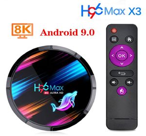 H96 MAX X3 Android 90 TV Box 4GB 64GB 32GB 4G128G Amlogic S905X3 Quad core Wifi 8K H96MAX X3 TVBOX Android9 décodeur rond wit7684100