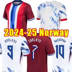 Haaland 24 25 Norwaies Jerseys de fútbol 2024 2025 Noruega Odegaard Berge King Camisetas de Futbol Uniformes de fútbol de fútbol Tailandia Tailandia Mundial Kit Kit Kit