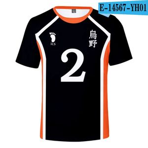 Haikyuu T-shirt hommes manches courtes col rond imprimé sport d'été t-shirts mode Haikyuu Harajuku hauts taille XS-5XL