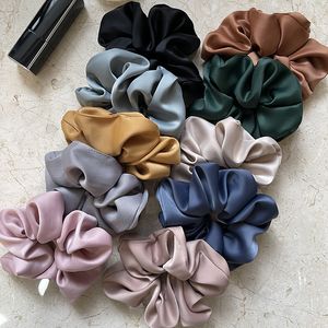 Accessoires pour cheveux 100% pur mûrier soie cheveux cravates Satin chouchous femmes élastique en caoutchouc filles solide queue de cheval support corde ensemble 20 pièces 2065 E3