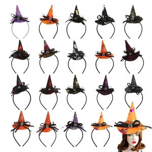 Accesorios para el cabello 1Pc Festival Skull Headband Cosplay Calabaza Bruja Sombrero Decoración Headwear Party Hairband Halloween Performance Props 220909