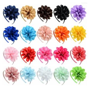 Accessoires de cheveux 2023 Fashion multicolore de haute qualité Solid Big Flower Bands Hairs Princess Ribbon Decoration 701