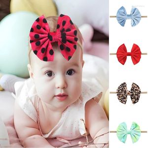 Accessoires pour cheveux 2024 4.5 pouces, bandeau en Nylon à gros nœud, élastique en velours pour bébé, couvre-chef doux pour filles, cadeau de naissance, DIY