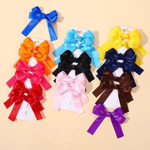 Accessoires pour cheveux, 2 pièces, pinces à nœud papillon pour filles, nœuds de ruban de couleur unie, épingles à cheveux, Boutique pour enfants, vente en gros