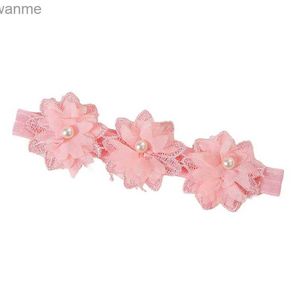 Accessoires de cheveux Baby Girls Head Pearl Flower Childrens Rubber Bandband Childrens Fashionable et Mignon Accessoires de cheveux élastiques WX