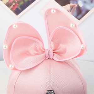 Accesorios para el cabello Baby Hats Born Cotton Cap Baseball Kids Summer Boys Girls Pesca Pesca Pearl Bowknot Dibujos Animados Niños Sunhat K419