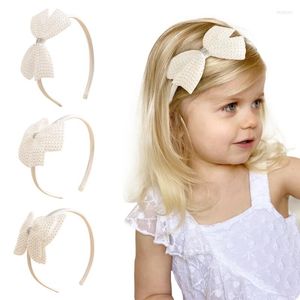 Accesorios para el cabello, diadema de perlas con lazo para mujeres y niñas, diadema de cristal blanco con diamantes de imitación, bandas de aro para la cabeza, regalo para niños