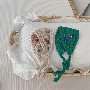Accessoires pour cheveux Crochet laine bébé bandeau fille tricoté tête enveloppement pour enfants cache-oreilles enfants Turban fleur bandeau chaud accessoires de cheveux 231127