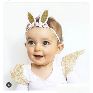 Accessoires de cheveux en vente 1pcs bébé filles fleur bandeau mignon né enfant en bas âge bandes élastiques bandeau livraison directe enfants maternité Dhzjq