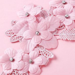Accesorios para el cabello estilo 3D flor encaje Collar DIY bordado aplique escote costura tela decoración ropa Scrapbooking