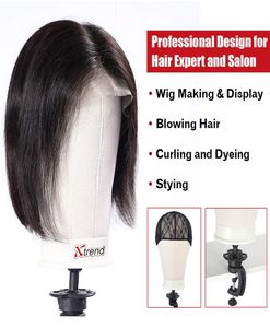 Tête de Mannequin professionnelle blanche, accessoires pour cheveux, outils, bloc Poly, pour faire un Style d'affichage, perruque sèche avec trou de montage 1095855