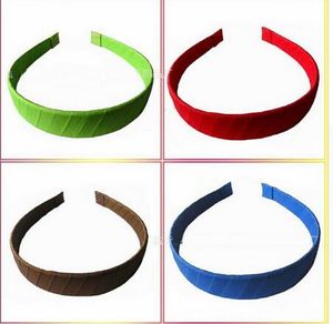 Bandes de cheveux Cerceau Ruban Enroulement Couvert En Plastique Bandeaux Femmes Fille Enfants Chapeaux Bandeau Accessoires largeur 1.5cm 2cm 2.5cm 50pcs FJ3104