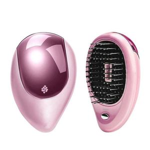 Cepillos para el cabello 1 pieza Cepillo para el cabello iónico eléctrico portátil para llevar Ion Styling Alisado Peine Cepillo Mas Detangling Antistati Dhxsk