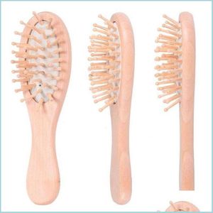 Brosses À Cheveux Poils De Bambou Démêlant Brosse À Cheveux En Bois Humide Ou Sec Brosse À Cheveux Ovale 16X4.5X3Cm Pour Femmes Hommes Drop Delivery 2021 Produ Dh1T2