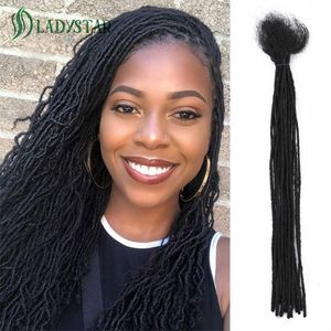 Hair Bulks 02cm Microlocs 100 Human Dreadlock s for Men Women Kids Full Handmade Permanent Loc 230621