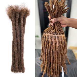 Hair Bulks 30 Human Dreadlocks Extensions 8Inch 0 6Cm Thickness 40 Strands 100 Real Permanent Loc for Man Women 230511