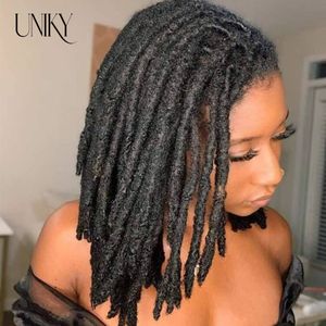 Bulks de cabello 60 Strand Dreadlock para hombres Mujeres Afro Kinky Recto 100 Humano Hecho a mano Loc Braid Crochet 230420