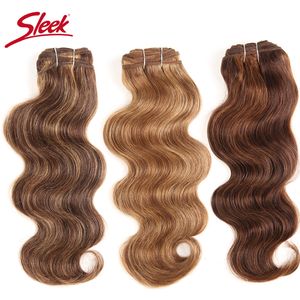 Hair Bulks Body Wave Brésilien P4 / 27 P6 / 27 Rouge 99J Ombre T1B / 27 Bundles humains Extension élégante à double dessin pour noir 230508