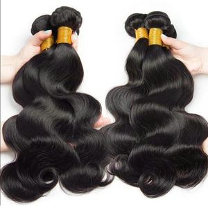 Hair Bulks Indain Body Wave Bundles Human 100 Extension Natural Black 1 3 4 Pcs Bulk Wholesale 230417