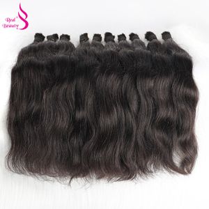 Cheveux en vrac vraie beauté cheveux humains brésiliens raides cheveux en vrac pour tressage couleur naturelle pas de trame Crochet tresses 230327