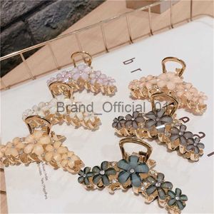 Pinza para el pelo para Mujer y niña, flor Floral, diamantes de imitación, perla, accesorios para la cabeza hechos a mano coreanos, venta al por mayor x0817