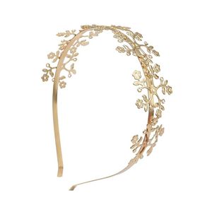 Pinzas para el cabello Barrettes Estilo barroco Hoja de oro Diademas de flores para mujer Chica Corona de metal Accesorios para banquetes de boda Regalo de cumpleaños Tiaras